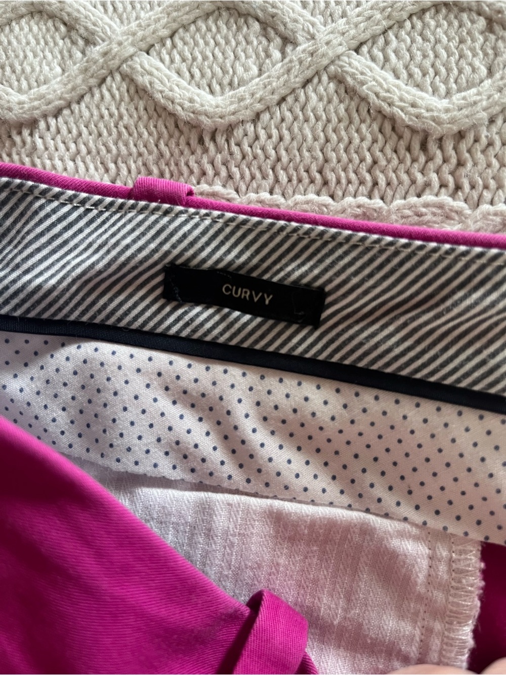 Talbots Fuchsia Straight-Leg Capri Curvy style Pants Size 6 - Picture 11 of 14
